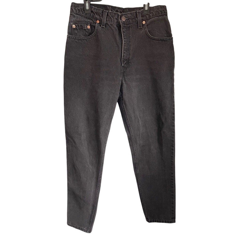 Vintage‎ 1995 Levi's 550 Relaxed Fit Tapered Leg Jeans - Faded Black - Size 11 M